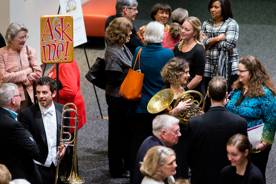 A recent “Ask a Musician” with the author (horn) and Jonathan Randazzo (trombone)Photo credit: Michael Zirkle