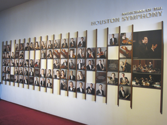 The Houston Symphony Portrait wall