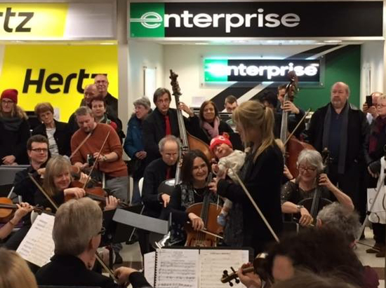 #WePlayOn musicians at London Ontario Airport