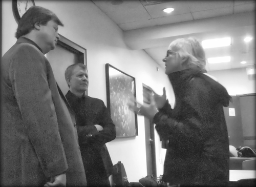 The author with Bruce Ridge and NJSO violist Christine Terhune Photo credit: Vincent Belford